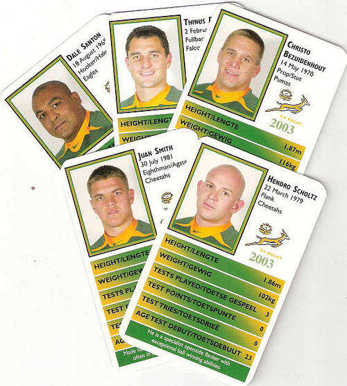 SPRINGBOKS 2003 CARDS