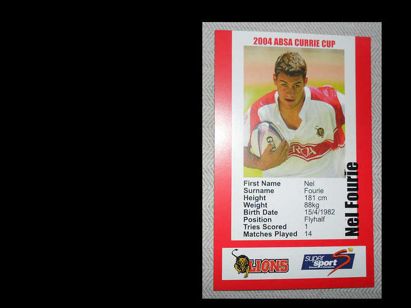 NEL FOURIE - LIONS 2004 ABSA CURRIE CUP SEASON