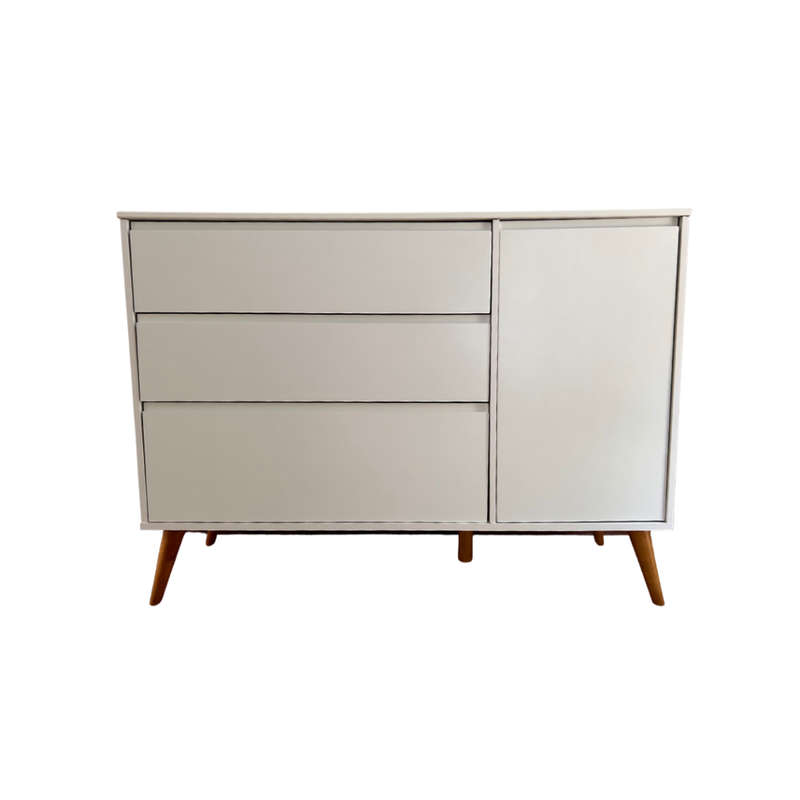 George Mason Baby - Retro Chest of Drawers - White  ( Open box item )