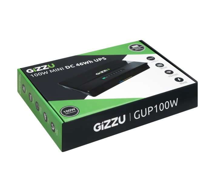 Gizzu 100W DC 46Wh Mini UPS - Black ( Open Box Item ) | Barcode: 6009710152188