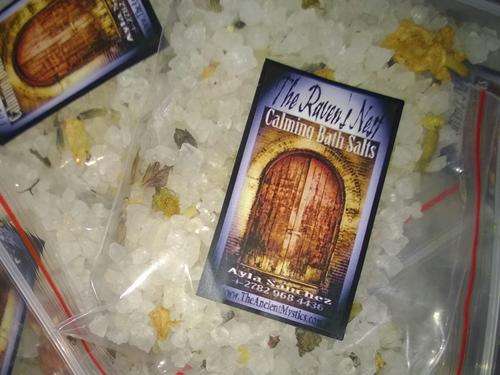 Calming Bath Salts Crystals - Finest quality with pure Essential Oils Organic Herbs and Flowers