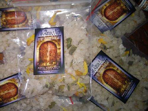 Energy Clearing Salt Crystals with Organic Herbs Flowers and Essential Oils Cleansing paranormal
