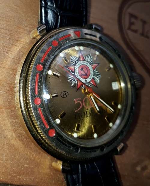 Russian Pobeda Military Vostok Commanders watch  Komandirskie WW11 50th anniversary
