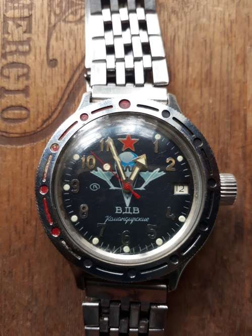 RARE Vintage Russian Paratrooper Military Amphibian Vostok Collectors Watch