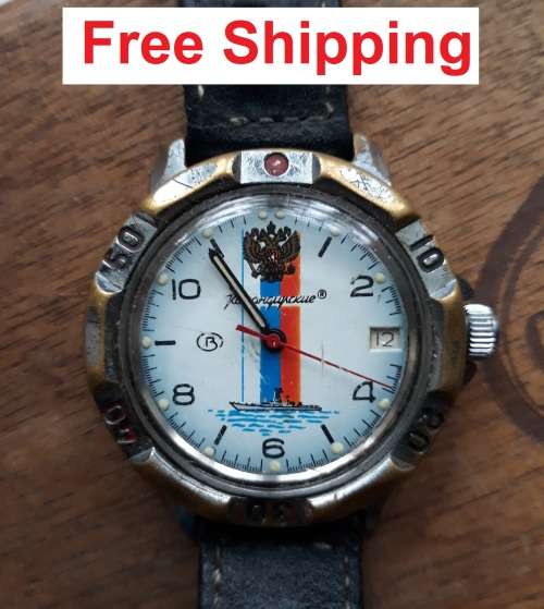 Russian Navy Military Commander Watch Vostok KOMANDIRSKIE Vostok Soviet USSR Vostok Collectors Watch