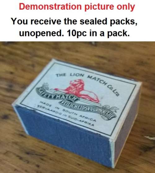 VERY RARE Lion Match Co. Ltd Vintage Matches Made in South Africa Vervaardig in Suid Afrika