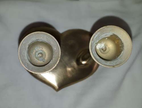 Vintage Brass Flamingo Love Heart Gift Wedding Candle Stand Candle Holder for Home Decor
