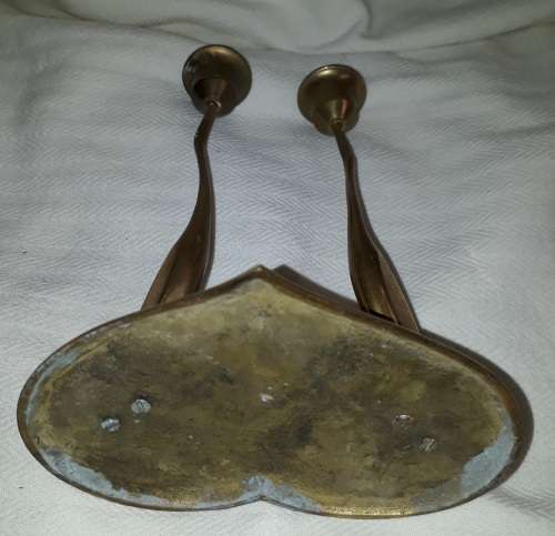 Vintage Brass Flamingo Love Heart Gift Wedding Candle Stand Candle Holder for Home Decor