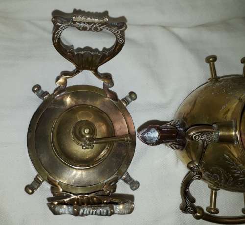 Rare Find Brass Tilting Teapot on Stand with Burner