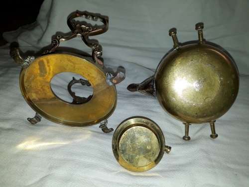 Rare Find Brass Tilting Teapot on Stand with Burner