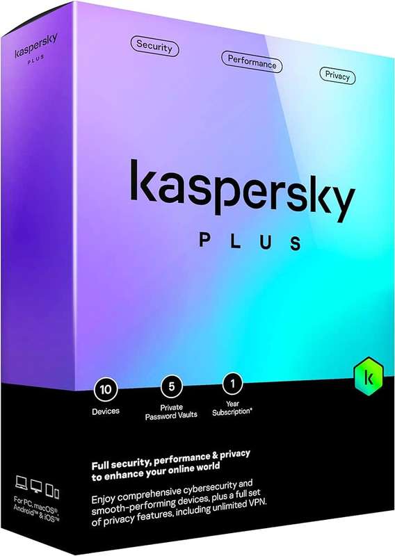 Kaspersky Plus - 5 Devices 1 Year No Shipping Fee