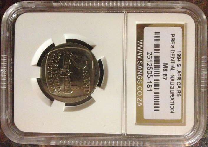 4 x MS 62 Innauguration R5 Coin