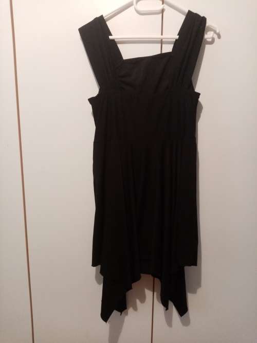 Black assymmetrical dress XL