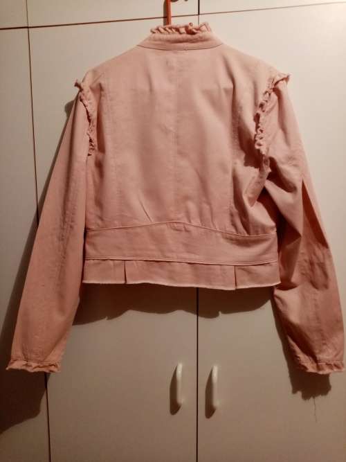 Pink jacket with trim XXXL small make. 34-36