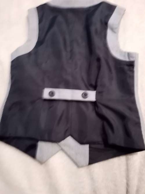 Blue striped waistcoat 5 years