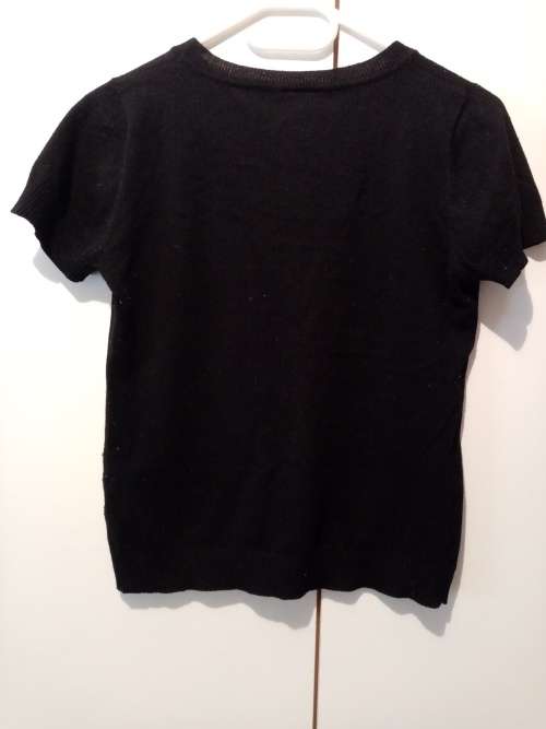 Black short sleeve jersey with glitter 34