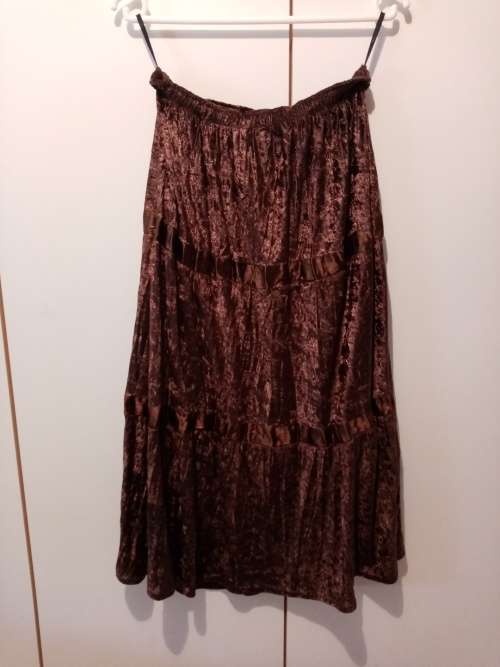 Brown tiered skirt 38
