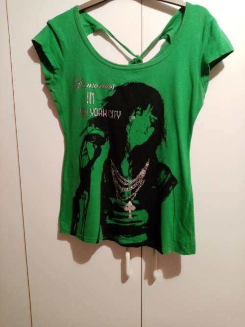 Green printed top 34-36
