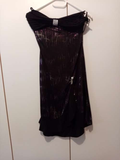 Black evening dress with strappy back L/XL