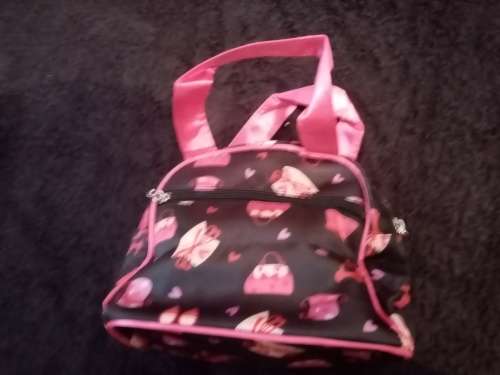 Black fashionable printed toiletry bag new