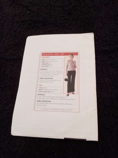Value Classics trousers and top pattern new and uncut