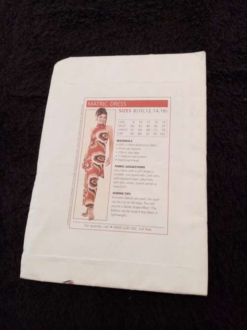 Value Classics Matric dress pattern new and uncut