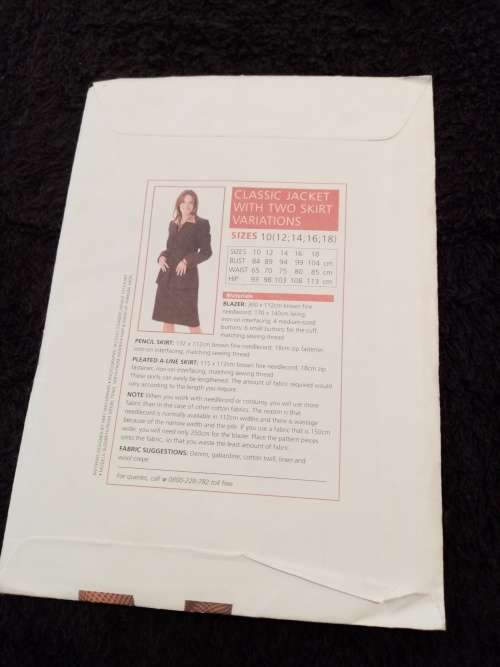 Value Classics jacket and skirt pattern new and uncut