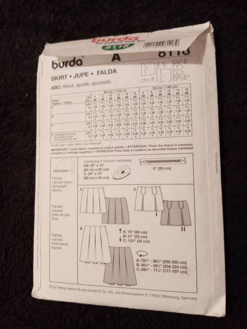 Burda Young fashion pattern complete