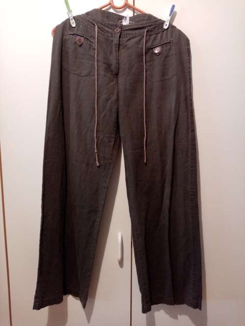 Khaki cargo style pants by Debbie Morgan 10 as new