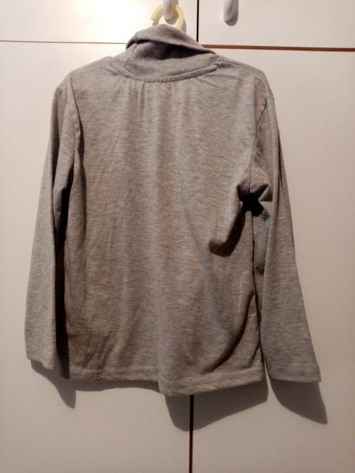 Grey long sleeve polo neck top 5-6