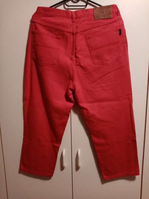 Smiley blues red crop jeans approximate size 36