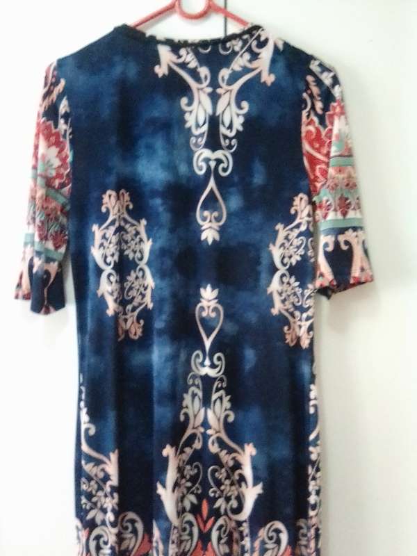 Blue patterned dress