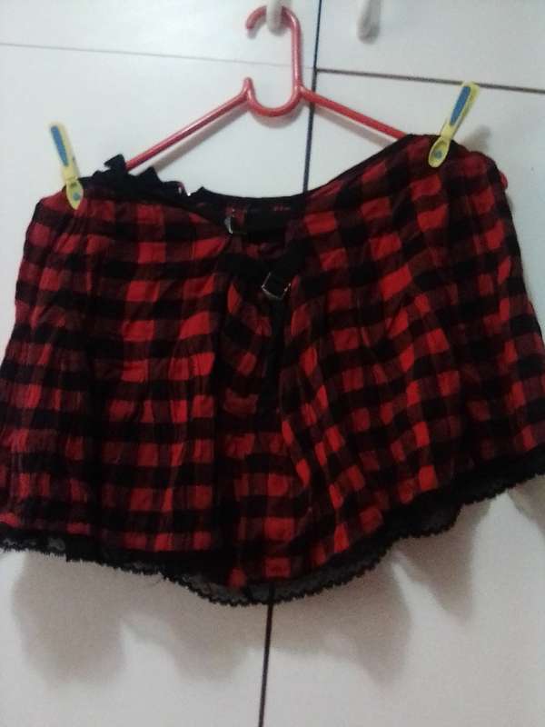 Red tartan skirt size 36