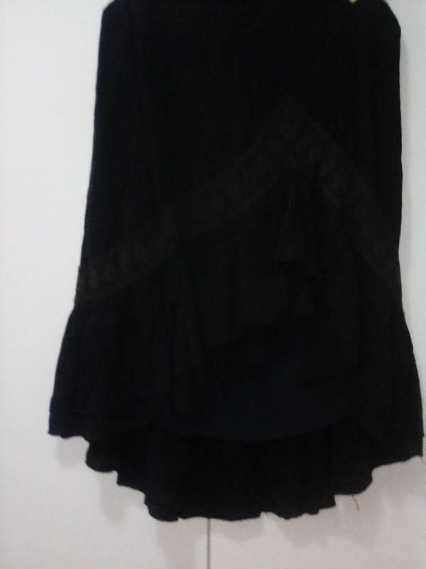 Black ruffle Indian skirt size 16
