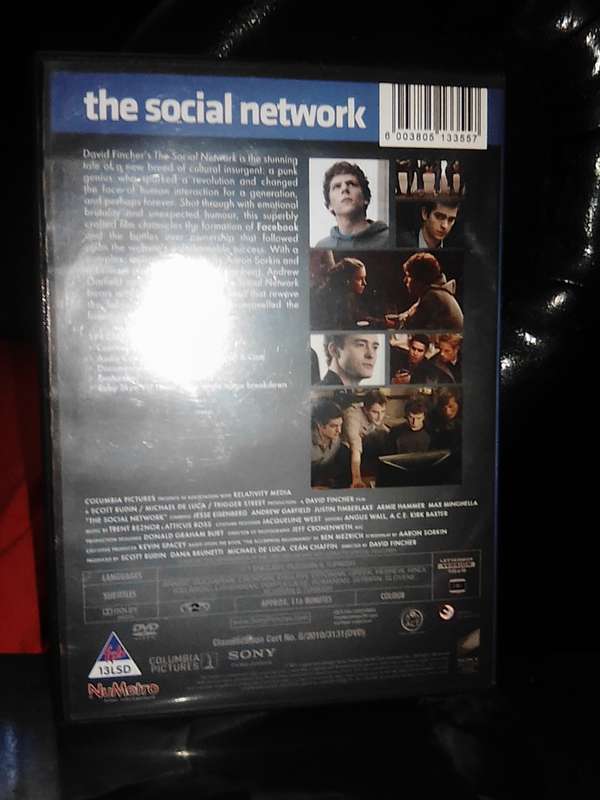 The Social Network dvd