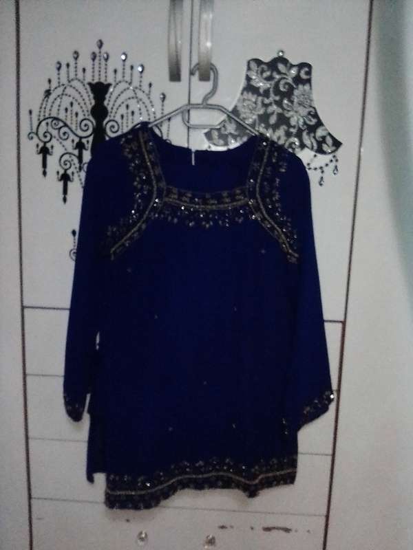 Stunning royal blue Indian outfit