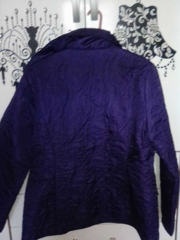 Stunning purple patterned bomber jacket size 12