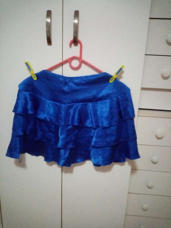 Stunning royal blue velvet ruffle skirt size 36