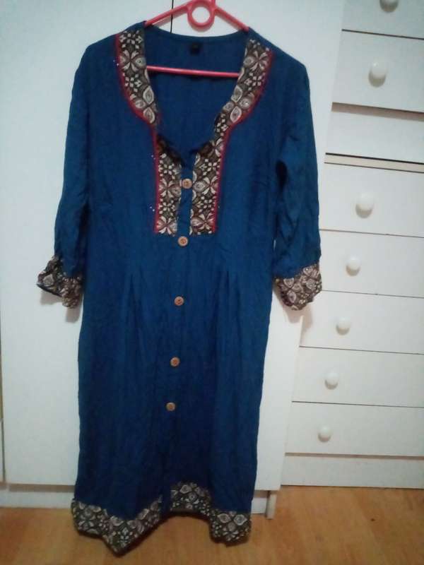 Blue Indian patterned Salwar Kameez