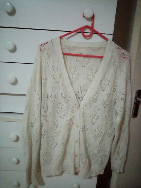 White vintage patterned jersey