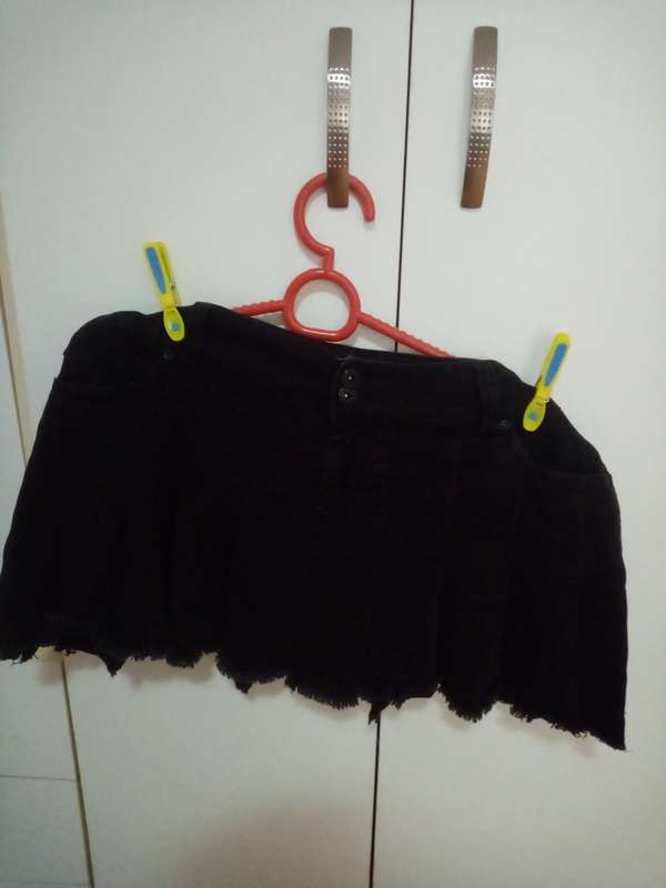 Jay Jay`s black denim mini skirt size 14