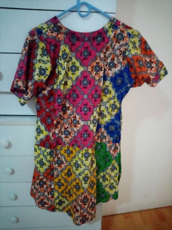 Stunning traditional Congolese colourful handmade outfit