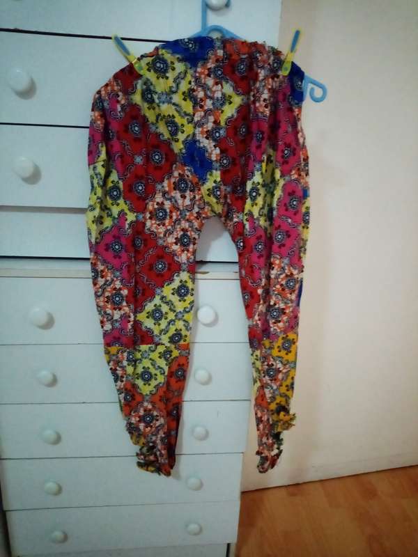 Stunning traditional Congolese colourful handmade outfit