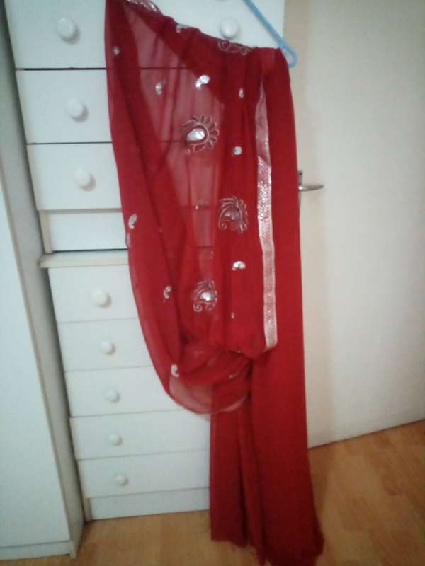 Stunning red indian sari