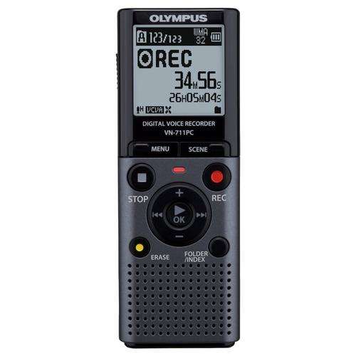 Olympus VN-711PC voice recorder with 2GB flash memory, WMA and up to 72 hours battery life