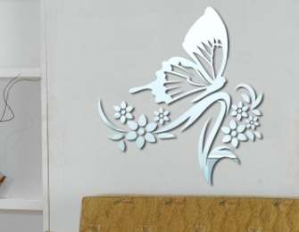 Acrylic Mirror Wall Decor Big Butterfly