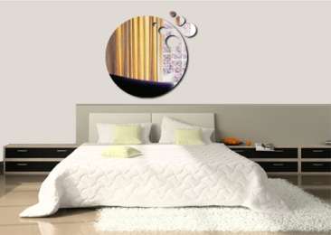 Acrylic Mirror Wall Decor Big Circle Cutout
