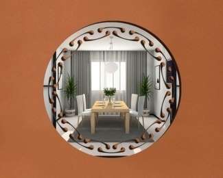 Acrylic Mirror Wall Decor Fancy Circle