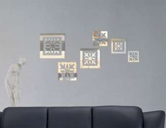 Acrylic Mirror Wall Decor Framed Design
