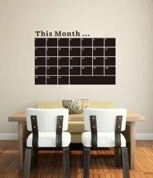 Chalkboard Wall Sticker Monthly Planner